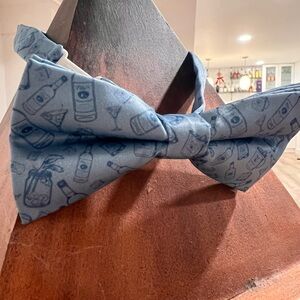 Blue Bow Tie with Fun Print